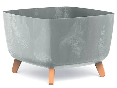 Obrázok produktu pre nabbi Plastový kvetináč na nožičkách DGQL400E 39 cm - sivý betón
