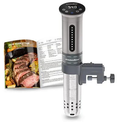 Image de KitchenBoss G310, thermoplongeur pour la cuisson sous-vide, Argent, Acier inoxydable, Acier inoxydable, Bouton, Tactile, LED, IPX7