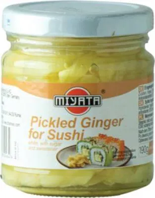 Image de Gingembre blanc pour sushi Gingembre mariné 190g - Miyata