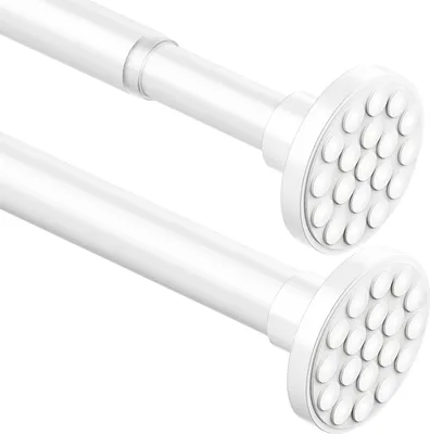Produktbild von Teleskop-Duschvorhangstange ohne Bohren 90-140 cm Weiß