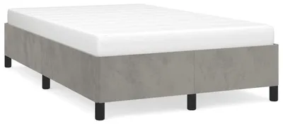 Produktbild von vidaXL Bettgestell ohne Matratze Hellgrau 120x200 cm Samt