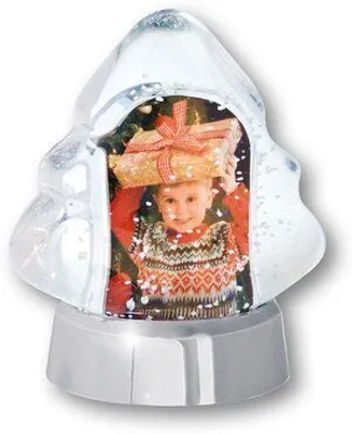 Produktbild von Christmas Tree Schneekugel Bilderrahmen Fotokugel Glitzer Kugel Snow Globe