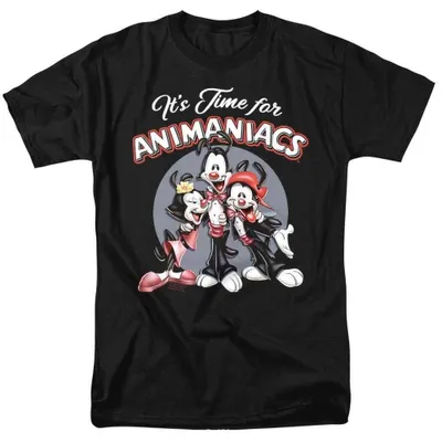Immagine prodotto di T-shirt unisex "È ora di..." ispirato ad Animaniacs, taglia M, colore nero, modello TV35674, productTiles.product.images.aiGenerated