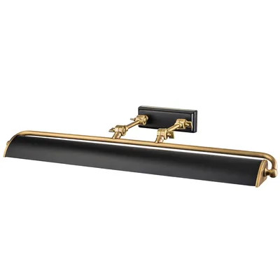 Produktbild von Bilderlampe Metall E14 verstellbar in Messing Antik Schwarz matt 4-flammig Vintage Design