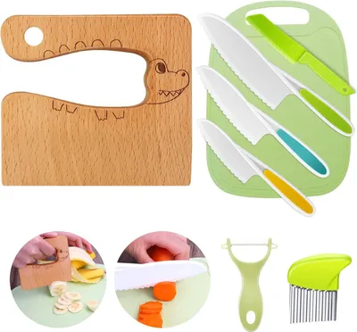 Produktbild von Kindermesser - Kindermesser Set - Kinder Küchenmesser - Küchenmesser für Kinder - Kinderbesteck