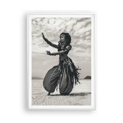 Produktbild von Gerahmtes Poster - Weißer Rahmen - Tänzer Folk Oriental - 70x100 cm - Wand Bild - Wanddeko - Wandbilder - Kunstposter - Wandposter - Bilderrahmen - Bilder - Kunstdruck - P2WPA70x100-4445
