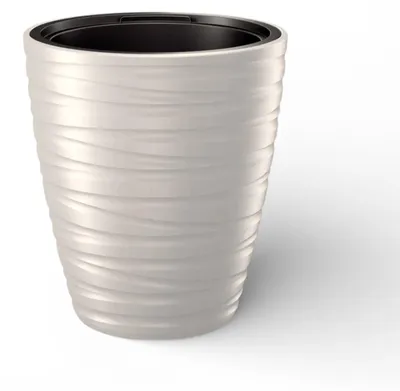 Immagine prodotto di Vaso da fiori in plastica, color tortora – Ø 37 cm – Altezza 42 cm