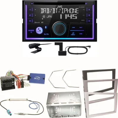 Produktbild von JVC KW-DB95BT Bluetooth DAB USB Einbauset für Opel Vectra C Meriva Vivaro Combo