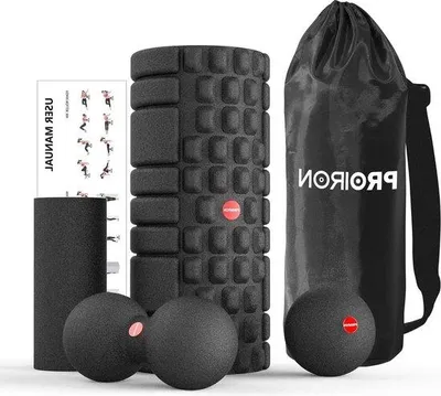 Produktbild von Famanu Foam Roller Set mit Triggerpunkt-Massager - Schwarz