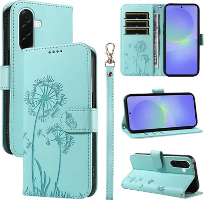 Produktbild von Samsung Galaxy A37 Hülle - Coverup Pusteblume Klapphülle - Mintblau