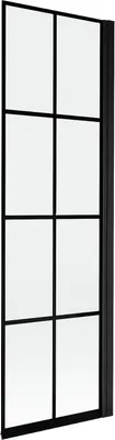 Produktbild von Mexen Mist Duschabtrennung 1-flügelig rechts 60 x 150 cm, schwarzes Gitter, schwarz - 8A9-060-001-70-77-P