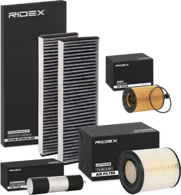 Produktbild von RIDEX Filterset Inspektionspaket Filtersatz für AUDI A6 Avant (4F5, C6) A6 Limousine (4F2, C6)