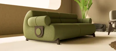 Zdjęcie produktu dla Wygodna trzyosobowa sofa Zielony salon Tapicerowana sofa Sofy