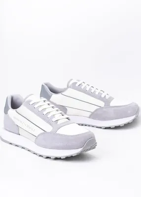Immagine prodotto di Sneaker in pelle scamosciata Armani Exchange con logo laterale, grigio, taglia 43 EU