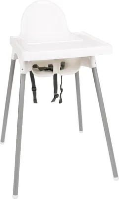 Produktbild von ANTILOP Weißer Kinderhochstuhl mit Tablett 1 szt