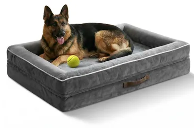 Immagine prodotto di Cuccia ortopedica per cani, taglia XXL, lavabile, grigia, dimensioni 137x91x19 cm