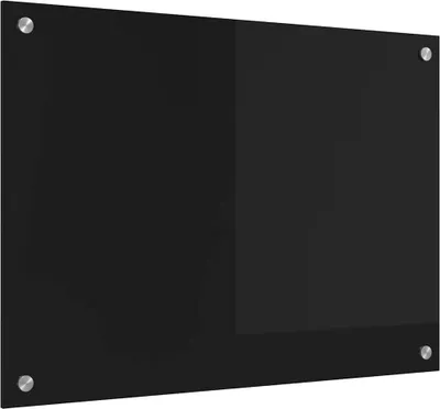 Immagine prodotto di vidaXL Alzatina da cucina nera 70 x 50 cm Vetro temperato