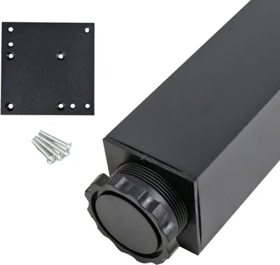 Produktbild von Tischbein 60 x 60 mm in Schwarz Höhe 710mm Tischfuss Möbelfuss aus Aluminium