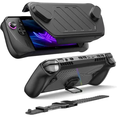 Produktbild von ModCase Schutzhülle für ROG ALLY X, 285x115x42,5mm, mit 360°-Schutz, Metallständer & SD-Slots