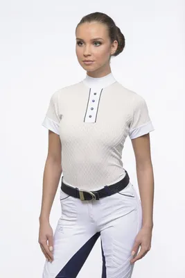 Image de Chemise de concours Cavalliera FATALITY champagne manches courtes, taille:M