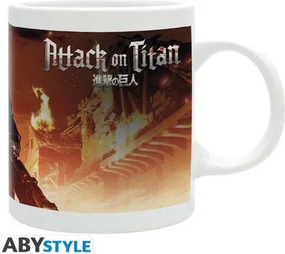 Produktbild von Attack on Titan - Becher - 320 ml - Schlüsselanhänger