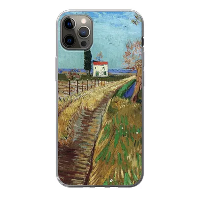 Produktbild von MuchoWow® Handyhülle Schutzhülle Hülle für iPhone 12 Pro Max Weg durch ein Weidenfeld - Vincent van Gogh Silikon Softcase Handy Hülle - Hartschale