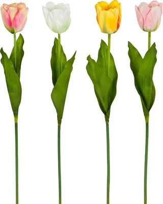 Produktbild von Kunstblume Tulpe 60cm Polyester 3-fbg. sort.