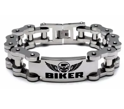 Produktbild von Herren Armband Edelstahl Panzerarmband Silber Xxl Massiv Biker Hochglanz