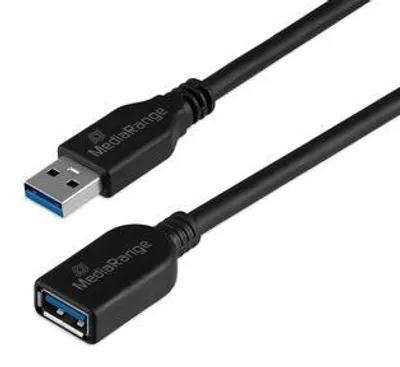 Produktbild von MediaRange USB-Verlängerungskabel, USB 3.0, 5 GB/s, 5m, sw