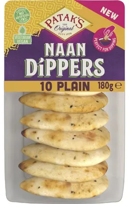 Produktbild von Patak's Naandippers 180g – Knusprige Naan-Brot-Sticks zum Dippen & Snacken