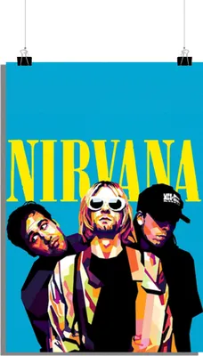 Produktbild von Nirvana Poster - Musik Poster - Rockband Poster - Musik-Ikone Poster - 61x91cm - Perfekt zum Einrahmen