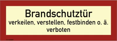 Produktbild von Dreifke® Aufkleber Brandschutztür verkeilen...verboten, Folie, nachleucht., 1...