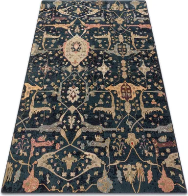 Zdjęcie produktu dla Dywan wełniany POLONIA Persej orientalny granat niebieski 235x350 cm