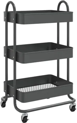 Image de Chariot triangulaire - Acier - 43 x 34 x 79 cm - Anthracite