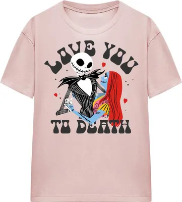 Immagine prodotto di Nightmare Before Christmas - Maglietta "Love You To Death" per bambini/donne Unisex TV19244 (M) (Blassrosa)