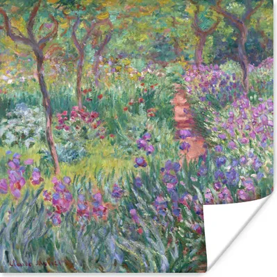 Produktbild von MuchoWow® Poster Der Garten des Künstlers in Giverny - Claude Monet 50x50 cm - Wohnzimmerdekoration