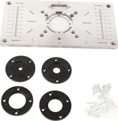 Image de Plaquette amovible pour défonceuses et fraiseuses, table de guidage en alliage d'aluminium, planche à chanfreiner pour le travail du bois