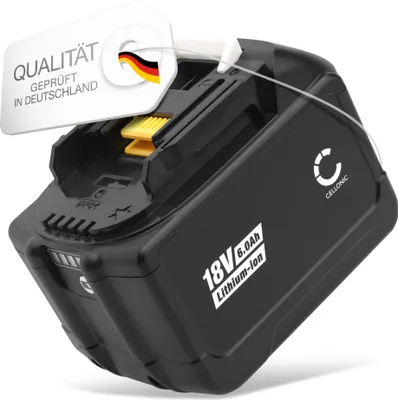 Produktbild von CELLONIC 1x Akku für Werkzeug Kompatibel mit Makita DMR115, DHR243, DDF484, BL1850B - (6000mAh, 18V)