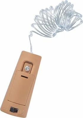 Obrázek produktu pro LED řetěz Nano se špuntem - 2m, 20LED, 3xLR44, studená bílá