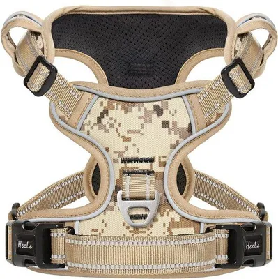 Produktbild von Famanu Hundegeschirr Camouflage - Verstellbar, No Pull, mit Handgriff, Braun, Größe M