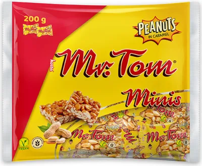 Image de Mr. Tom Peanut Minis emballés individuellement de cacahuètes au caramel 200g