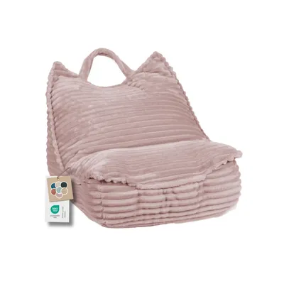 Image de Pouf pour enfants avec poignée - Pouf moelleux KIDS SWEET "Garfield" en tissu Tilias, chambre d'enfant Montessori 58x70x55 cm - Rose
