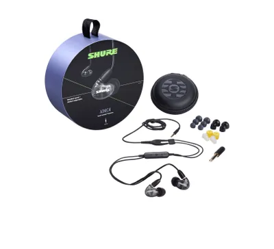 Produktbild von Shure AONIC 4, Kabelgebunden, Anrufe/Musik, 20 - 19000 Hz, 21,1 g, Kopfhörer, Schwarz, Grau, Durchscheinend