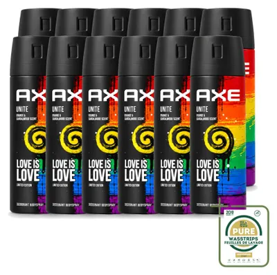 Immagine prodotto di 12 flaconi di deodorante spray Axe, confezione da 150 ml - confezione risparmio - 12 pezzi