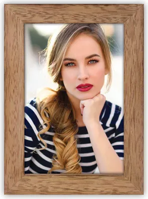 Image de Cadre photo en bois Anzio 20x30 cm brun avec support pour poser ou suspendre