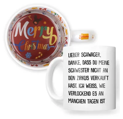 Produktbild von 22Feels Weihnachtsgeschenk Schwager Geschenk Idee Männer Tasse Haferl Weihnachten