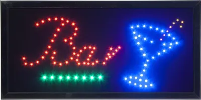 Obrázek produktu pro Securit Barevná světelná LED tabule BAR s plastovým rámem, černá