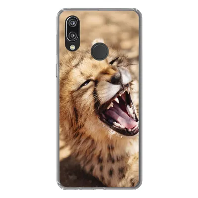 Produktbild von MuchoWow® Handyhülle Schutzhülle Hülle für Huawei P20 Lite (2020) Gepard - Tier - Nahaufnahme Silikon Softcase Handy Hülle - Kartenhalter