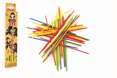 Produktbild von Mikado-Gesellschaftsspiel, Kunststoff, 41 Teile in einer Schachtel (4,5 x 20 x 1 cm)