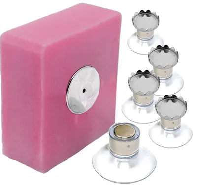 Immagine prodotto di Omgoods - Set di 5 dispenser per sapone magnetici con ventose